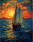 Paint by Numbers for Adults - DIY Adult Paint by Number Kits Painting on Canvas Sailboat Painting by Numbers for Beginners, Sunset Landscape Art Craft Kits for Adults (16x20 Inch)